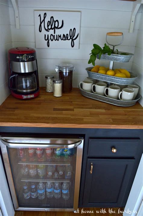 Diy Beverage Bar At Home With The Barkers