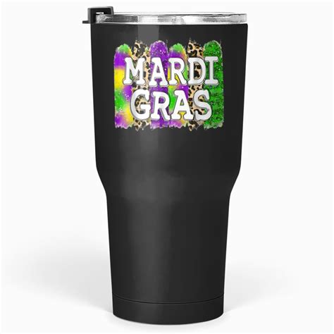 Mardi Gras Leopard Sparkle Cheetah Parade 2024 Carnivalss Tumblers 30