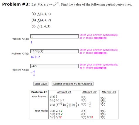 Solved Problem 3 Let F X Y Z Xy Z Find The Value Of The