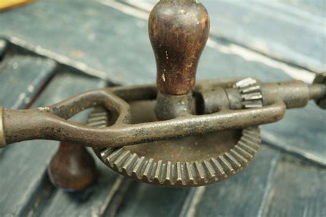 Vintage Egg Beater Drill Egg Beater Auger Hand Crank Drill Etsy