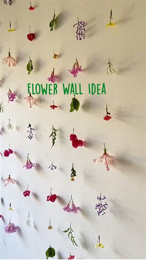 Flower Wall Idea Diy Wall Decor Flower Wall Floral Decor