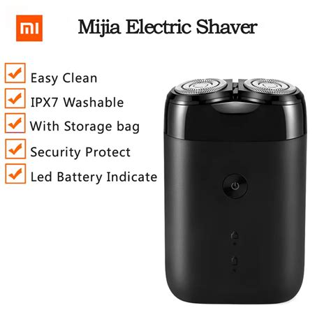 Mais novo xiaomi mijia men barbeador elétrico molhado seco barbear ipx7