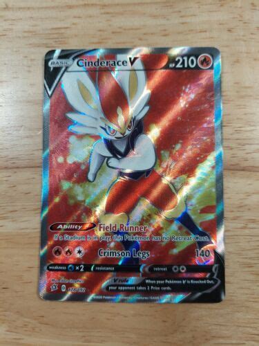 Cinderace V 178 192 Rebel Clash Nm Full Art Ultra Rare Pokemon Card Ebay