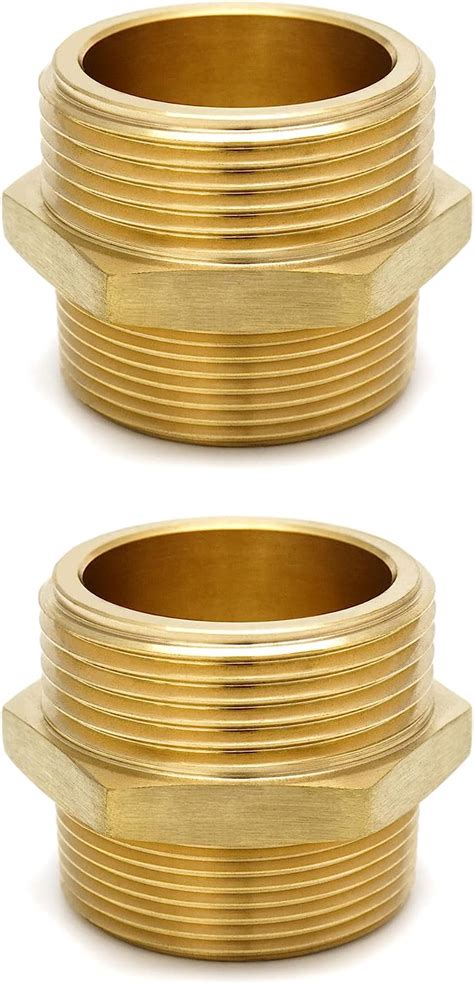 Qwork Brass Fire Hydrant Adapter Pack Hydrant To Garden Hose Adapter