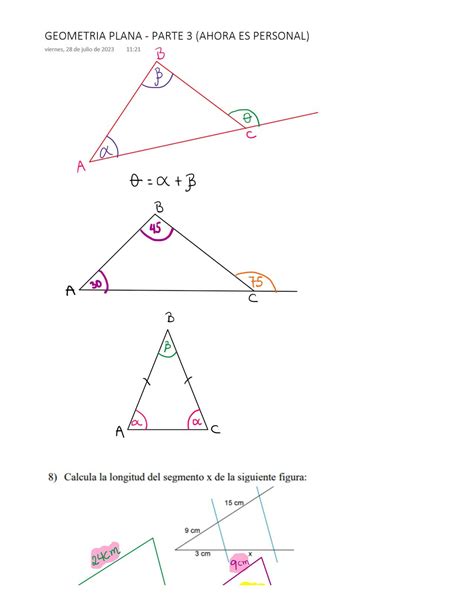 Solution Geometr A Plana Resoluci N De Tri Ngulos Studypool