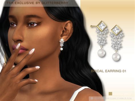 The Sims Resource Bridal Earrings