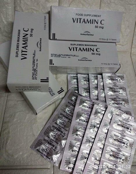 Jual VITAMIN C 50MG KIMIA FARMA PER STRIP LEMBAR EXP 2022 Di Lapak Bang