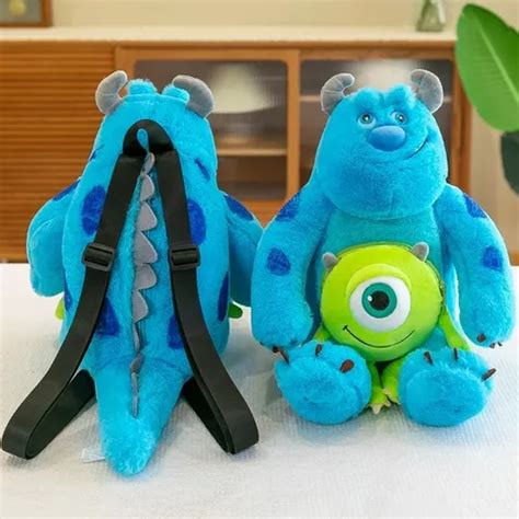 Maleta Tipo Peluche Sullivan Y En Mike Wazowski Moster 35 Cm Cuotas