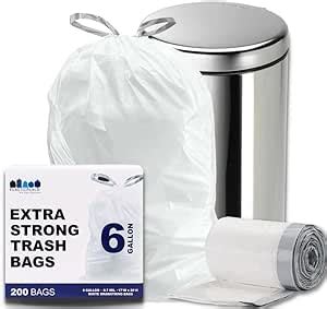 Amazon Plasticplace Gallon Trash Bags Mil White