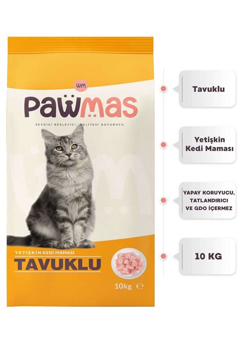 Pawmas Tavuklu Yeti Kin Kedi Mamas Kg Fiyat Yorumlar Trendyol