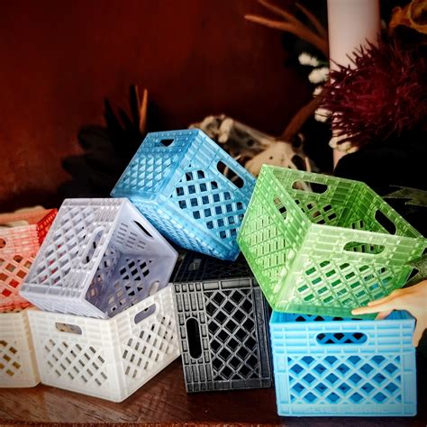 Stacking Record Crate Milk Crates In Scale For Dollhouse Etsy