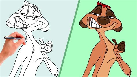 Comment Dessiner Timon De Le Roi Lion Dessin Disney Super Facile