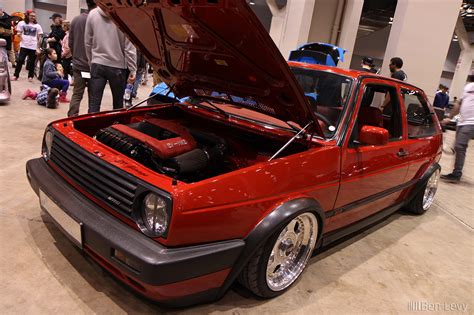 Red Mk2 Volkswagen Golf With Vr6 Engine