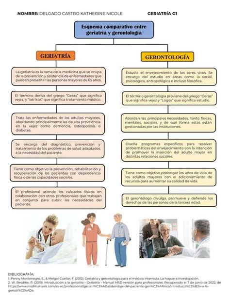 Esquema Comparativo Entre Geriatr A Y Gerontolog A Katherine Delgado