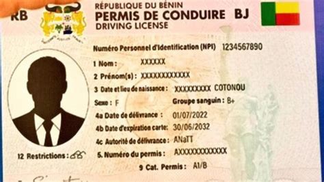 Bénin Un nouveau permis de conduire dévoilé des changements apportés