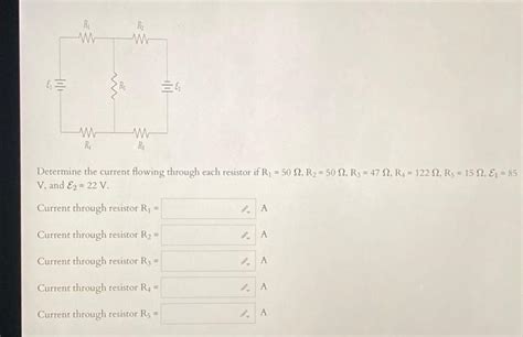 Solved Determine The Current Flowing Through Each Resistor