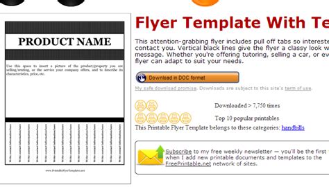 Free Printable Pull Tab Flyer Template Printable Templates