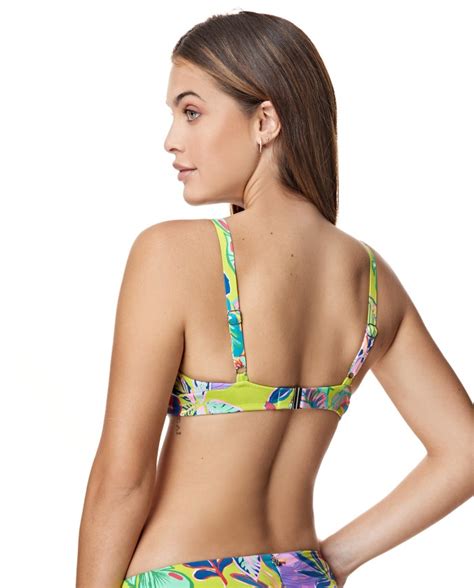 Top bikini reductor con aros estampado Curaçao Bikini Bikini