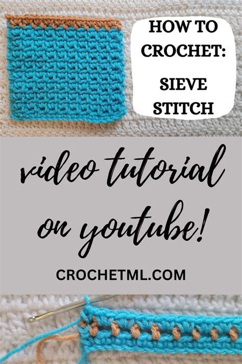 Crochet Video Tutorial How To Crochet Sieve Stitch Crochetmelovely