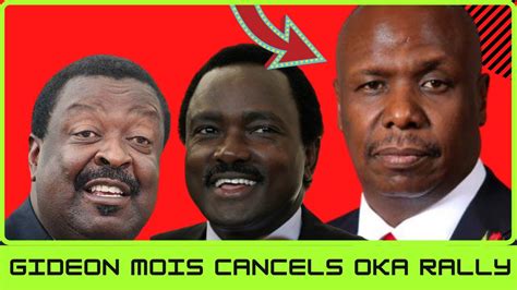 Angry Gideon Moi Cancels OKA Nakuru Rally After Kalonzo And Mudavadi