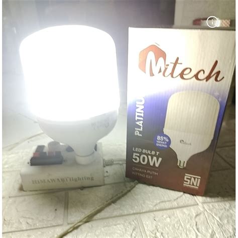 CAHAYA PUTIH Mitech LED Light Bulb 50watt Bright White And Yellow Light