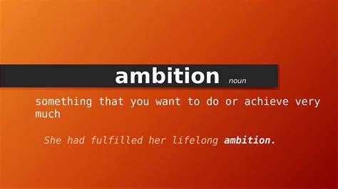 What Is The Meaning Of Ambition Business To Mark