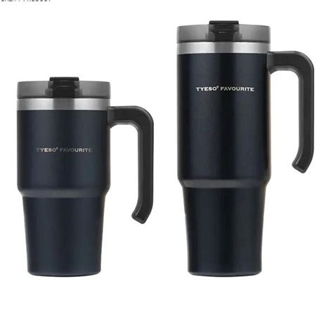 600 890ml Tyeso Double Wall Insulated Coffee Mug With Handle Large