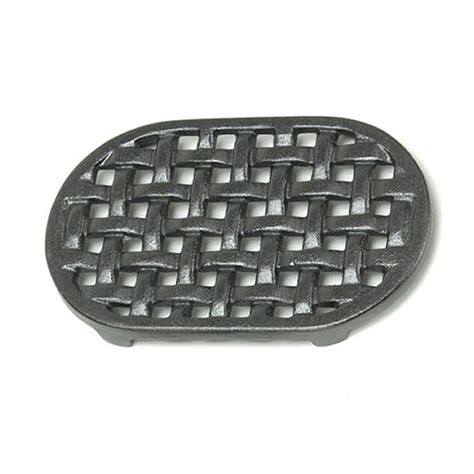 Cast Iron Oval Lattice Wood Stove Trivet Woodland Direct