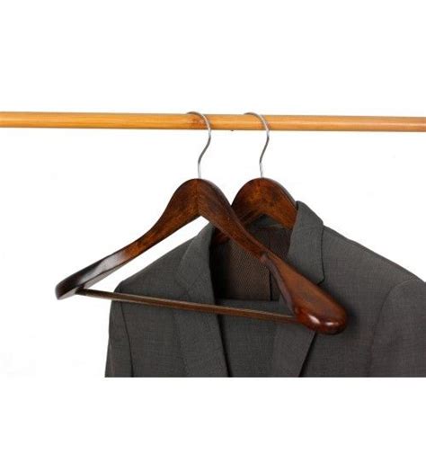 J S Hanger Gugertree Wooden Extra Wide Shoulder Suit Hangers Wood