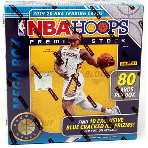 2019 20 Panini NBA Hoops Premium Stock Basketball 80 Card Mega Box