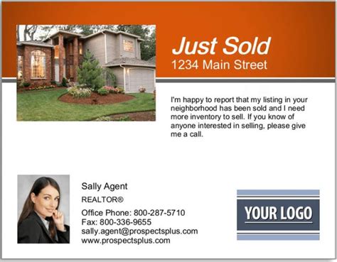 just sold postcards | Real estate postcards, Postcard examples, Postcard template