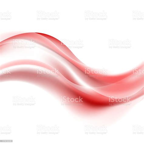 Abstract Light Red Wavy Lines Background Stock Illustration Download