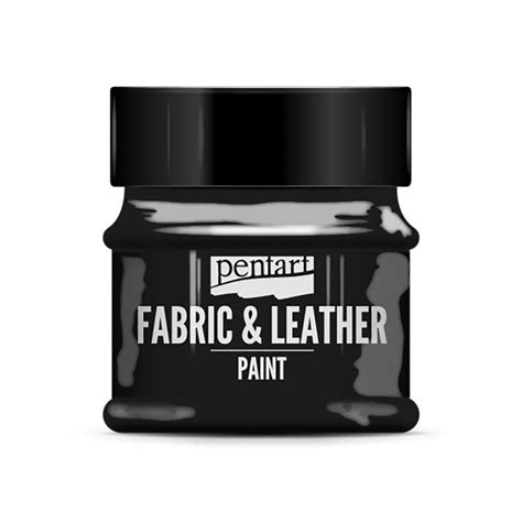 Farba do tkanin i skór Pentart czarna 50 ml