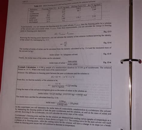 Solved Lab A Pressure Where Krand Ab Are The Molal Chegg