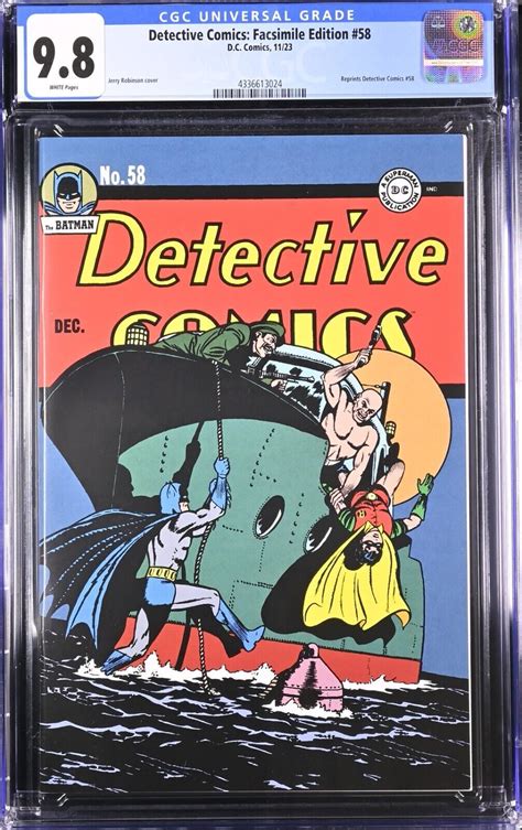 Detective Comics Facsimile Edition Cgc Reprints St