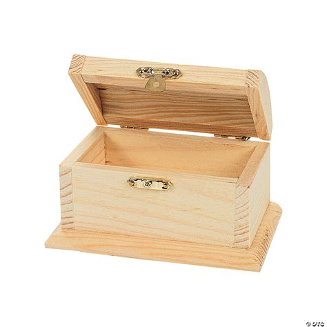 Diy Unfinished Wood Treasure Boxes 12 Pc Oriental Trading