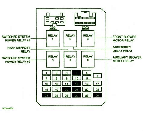 1999 Ford Windstar Se Inside Fuse Box Diagram Auto Fuse Box Diagram