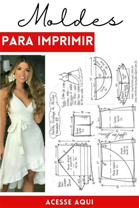 A Woman In A White Dress With The Words Modelos Para Imprimir