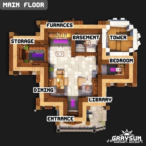 Minecraft House Floor Plan