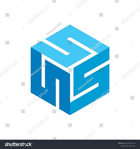 Hexagon S Letter Cube Logo Design Stock Vector (Royalty Free ... 