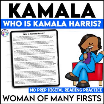 Womens History Month Reading Comprehension Passage Digital Kamala