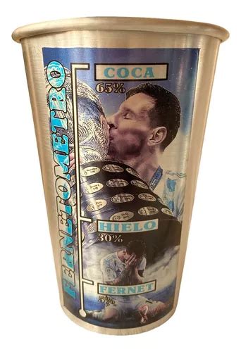 Vaso Jarra De Aluminio Fernet Argentina Messi Copa 1l