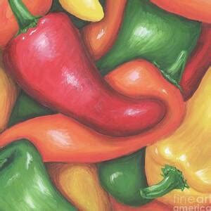 Bell Peppers 3 Painting By Jeannette Bowen Fine Art America