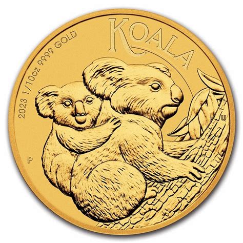 Złota Moneta Australijski Koala 1 10 uncji 2023 24h