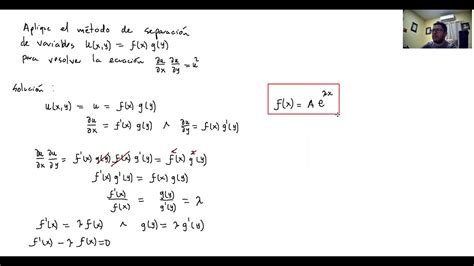 M Todo De Separaci N De Variables Para Resolver Ecuaciones