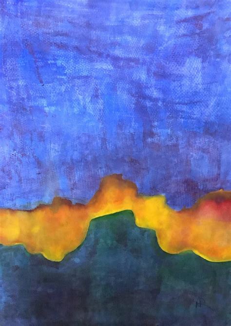 Abstract Sunrise Painting by Nancy Riedell | Saatchi Art