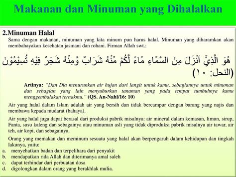 Ayat Alquran Tentang Makanan Halal Dan Baik Bagi Hal Baik