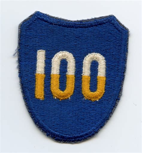 WW2 100th Infantry Division Patch Chasing Militaria