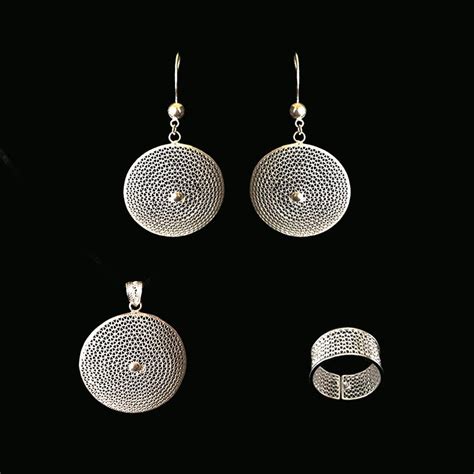 Handmade Set "Moon" - Lefkara Silver Jewellery