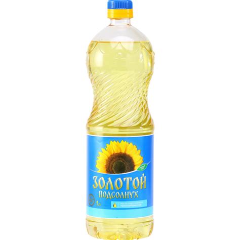 Масло подсолнечное «Золотой подсолнух» рафинированное, 1л купить в ...